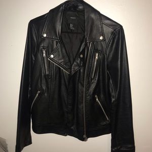 Black Faux Leather Jacket size small